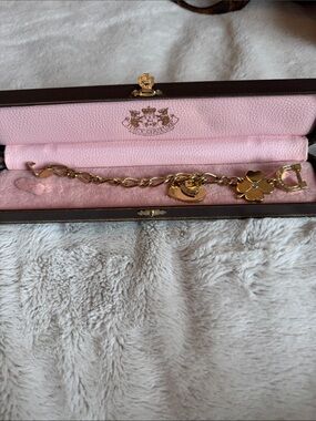 Juicy Couture Gold Tone Charm Bracelet